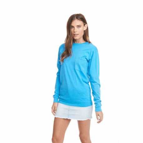 Next Level Apparel 7451 Adult Inspired Dye Long-Sleeve Crew with Pocket