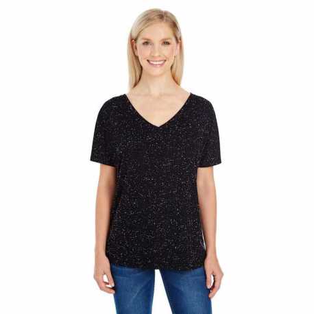 Threadfast Apparel 203FV Ladies Triblend Fleck Short-Sleeve V-Neck T-Shirt