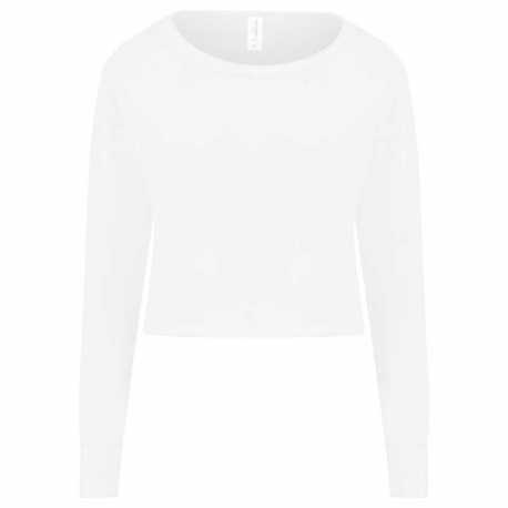 Just Hoods By AWDis JHA035 Ladies Cropped Pullover Sweatshirt