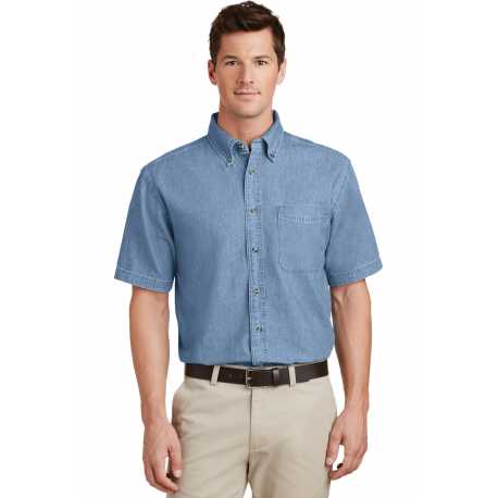 Port & Company SP11 Short Sleeve Value Denim Shirt on discount ...