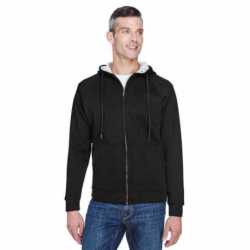 UltraClub 8463 Adult Rugged Wear Thermal-Lined Full-Zip Fleece Hooded Sweatshirt