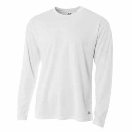 A4 N3253 Men's Birds-Eye Mesh Long Sleeve T-Shirt