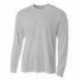 A4 N3253 Men's Birds-Eye Mesh Long Sleeve T-Shirt