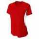 A4 NW3223 Ladies Color Block Performance V-Neck T-Shirt