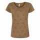 Code Five 3629 Women's Star Print Scoop Neck Tee