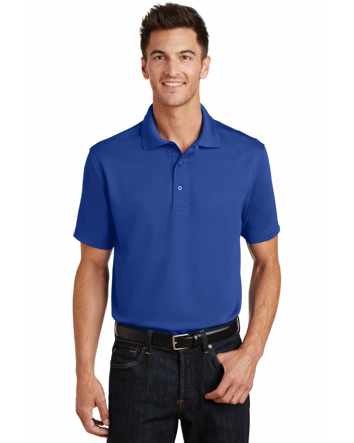 Port Authority K497 Poly-Charcoal Blend Pique Polo on discount ...