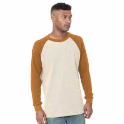 Bayside 8211 Men's Heavyweight Waffle Knit Thermal Raglan