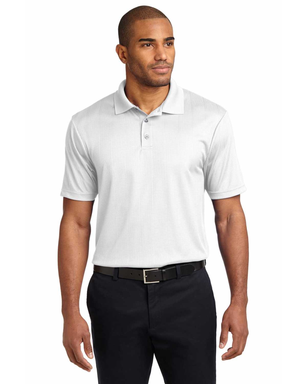 Port Authority K528 Performance Fine Jacquard Polo on discount ...