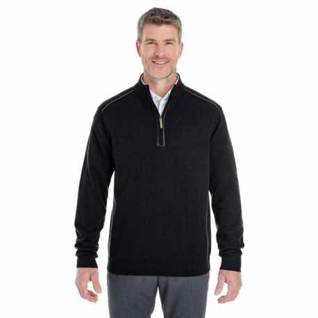 Devon & Jones DG478 Men's Manchester Fully-Fashioned Quarter-Zip Sweater