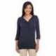 Devon & Jones DP186W Ladies Perfect Fit Y-Placket Convertible Sleeve Knit Top