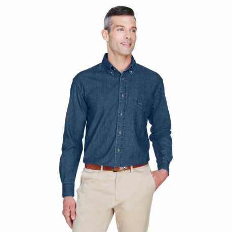 Harriton M550 Men's Long-Sleeve Denim Shirt