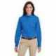 Harriton M581W Ladies Foundation Cotton Long-Sleeve Twill Shirt with Teflon