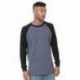 Bayside 8211 Men's Heavyweight Waffle Knit Thermal Raglan