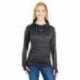 J America JA8662 Ladies Odyssey Striped Poly Fleece Lapover Hood