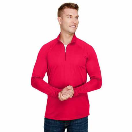 A4 N4268 Adult Daily Polyester Quarter-Zip