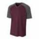 A4 NB3373 Youth Polyester V-Neck Strike Jersey with Contrast Sleeves