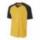 A4 NB3373 Youth Polyester V-Neck Strike Jersey with Contrast Sleeves