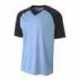 A4 NB3373 Youth Polyester V-Neck Strike Jersey with Contrast Sleeves