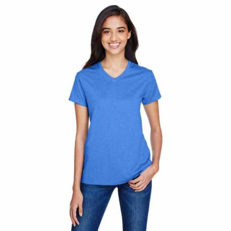 A4 NW3381 Ladies Topflight Heather V-Neck T-Shirt