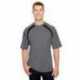 A4 N3001 Men's Spartan Short Sleeve Color Block Crew Neck T-Shirt