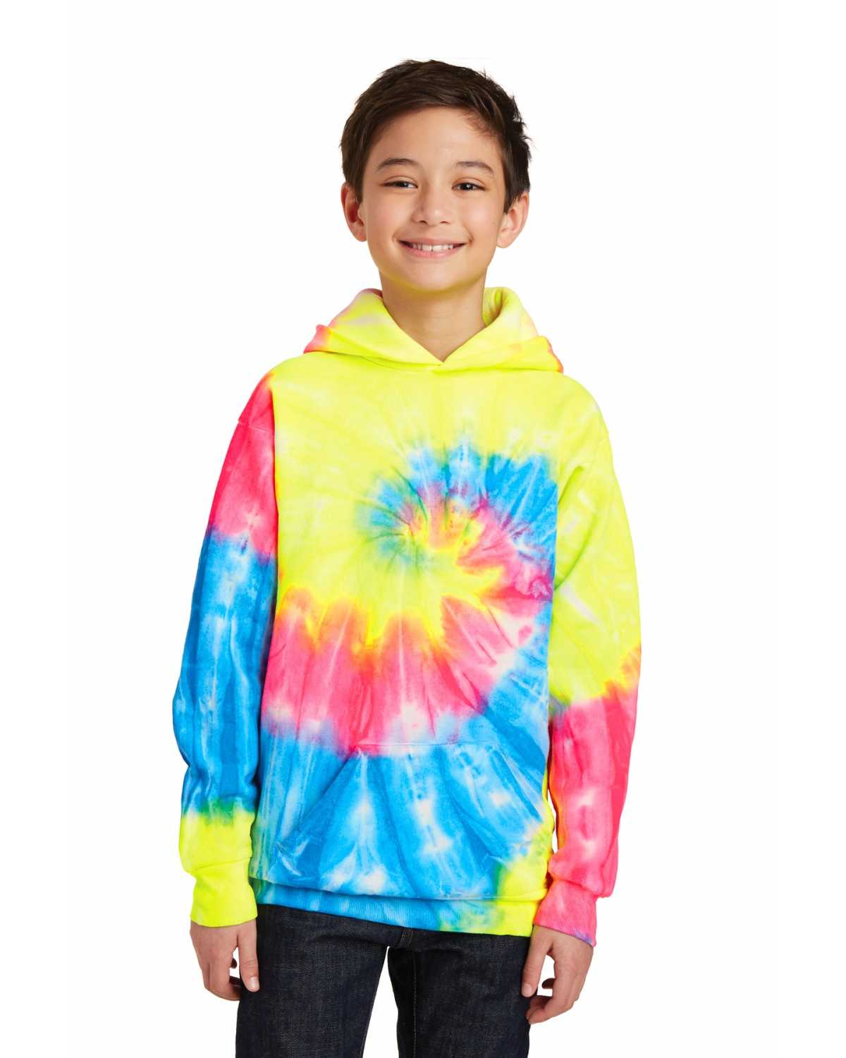 Port & Company PC146Y Youth Tie-Dye Pullover Hooded Sweatshirt on ...