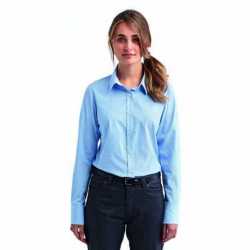 Artisan Collection by Reprime RP320 Ladies Microcheck Gingham Long-Sleeve Cotton Shirt
