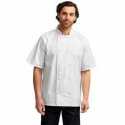 Artisan Collection by Reprime RP664 Unisex Studded Front Short-Sleeve Chef's Jacket