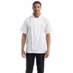 Artisan Collection by Reprime RP906 Unisex Zip-Close Short Sleeve Chef's Coat