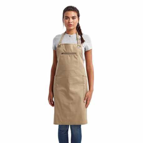 Artisan Collection by Reprime RP121 Unisex 'Barley' Contrast Stitch Recycled Bib Apron