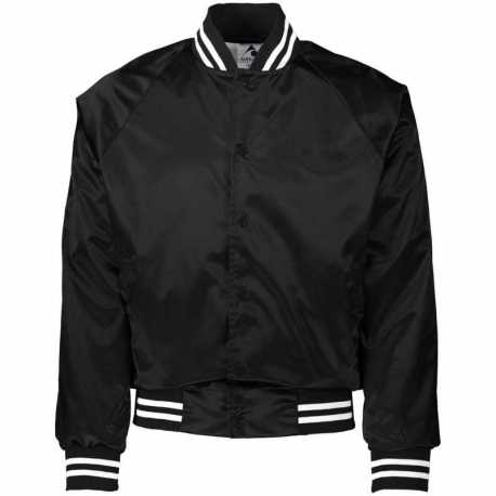 Augusta Sportswear 3610 Unisex Striped Trim Satin Baseball Jacket