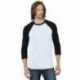 Bayside BA9525 Unisex Three-Quarter Sleeve Raglan T-Shirt