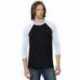 Bayside BA9525 Unisex Three-Quarter Sleeve Raglan T-Shirt