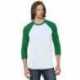 Bayside BA9525 Unisex Three-Quarter Sleeve Raglan T-Shirt