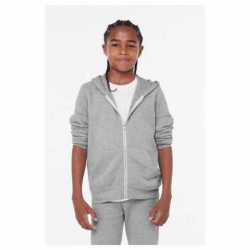 Bella + Canvas 3739Y Youth Sponge Fleece Full-Zip Hooded Sweatshirt