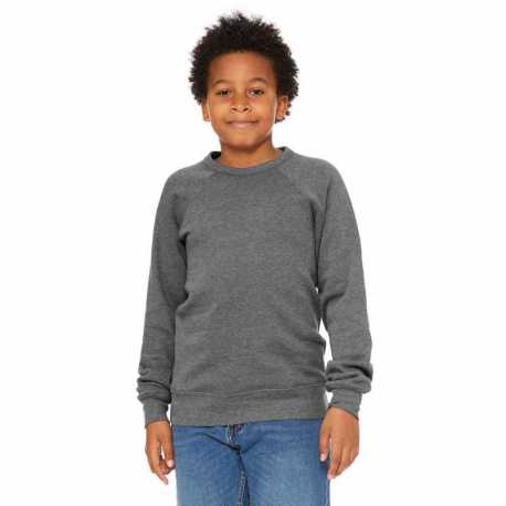 Bella + Canvas 3901Y Youth Sponge Fleece Raglan Sweatshirt