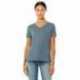 Bella + Canvas 6405CVC Ladies Relaxed Heather CVC Jersey V-Neck T-Shirt