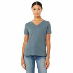 Bella + Canvas 6405CVC Ladies Relaxed Heather CVC Jersey V-Neck T-Shirt