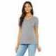 Bella + Canvas 6405CVC Ladies Relaxed Heather CVC Jersey V-Neck T-Shirt