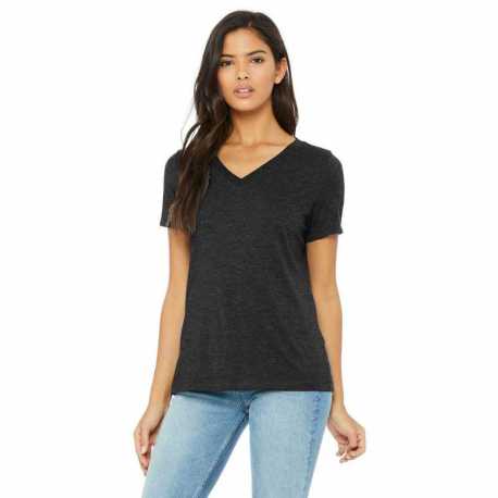 Bella + Canvas 6405CVC Ladies Relaxed Heather CVC Jersey V-Neck T-Shirt