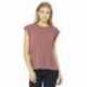 Bella + Canvas 8804 Ladies Flowy Muscle T-Shirt with Rolled Cuff