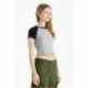 Bella + Canvas 1201 Ladies Micro Ribbed Raglan Baby T-Shirt