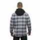 Burnside B8620 Men's Hooded Flannel Jacket