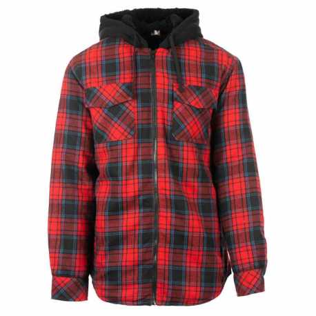 Burnside B8620 Men's Hooded Flannel Jacket