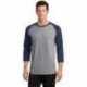 Port & Company PC55RS Core Blend 3/4-Sleeve Raglan Tee