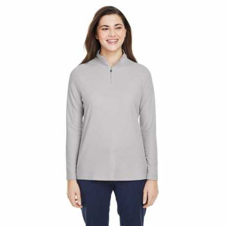 Core365 CE405W Ladies Fusion ChromaSoft Pique Quarter-Zip