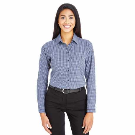 Devon & Jones DG535W CrownLux Performance Ladies Tonal Mini Check Woven Shirt