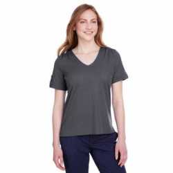 Devon & Jones DG20WB CrownLux Performance Ladies Plaited Rolled-Sleeve Top