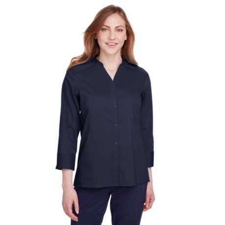 Devon & Jones DG560W Ladies Crown Collection Stretch Broadcloth Three-Quarter Sleeve Blouse