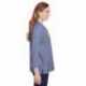 Devon & Jones DG562W Ladies Crown Collection Stretch Pinpoint Chambray Three-Quarter Sleeve Blouse