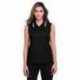 Devon & Jones DG20SW CrownLux Performance Ladies Plaited Tipped Sleeveless Polo